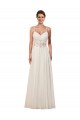 Sweetheart A-Line Chiffon Wedding Dress with Beaded Shoulder Straps
