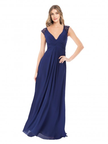 Cheap Embroidered Keyhole Back Chiffon Bridesmaid Dress Toronto