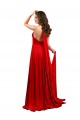 High Slit A-Line Halter Long Formal Spandex Bridesmaid Dress / Prom Dress Open Back