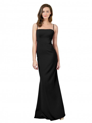 Cheap Fit and Flare Slim Formal Crepe Bridesmaid Dress / Prom Dress with Cutout Back Toronto